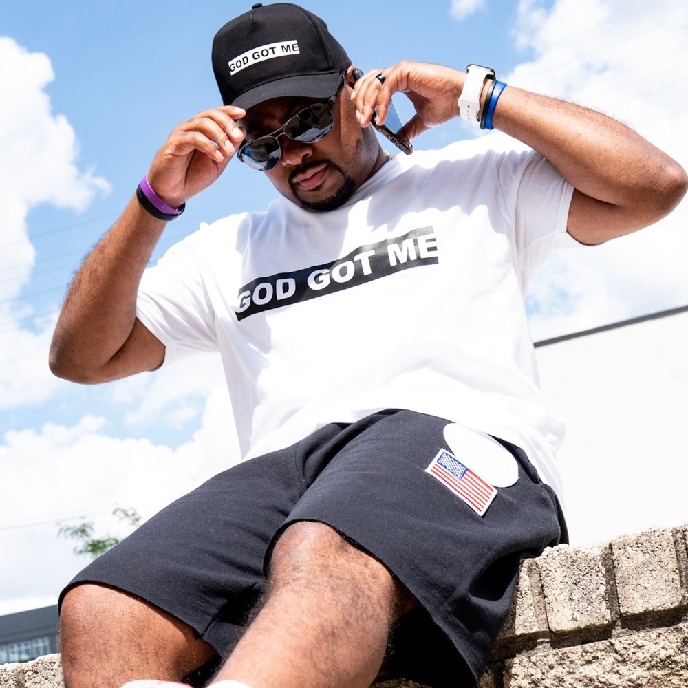 God Got Me White OG Box Logo Shirt (Sizes Small-3XL)